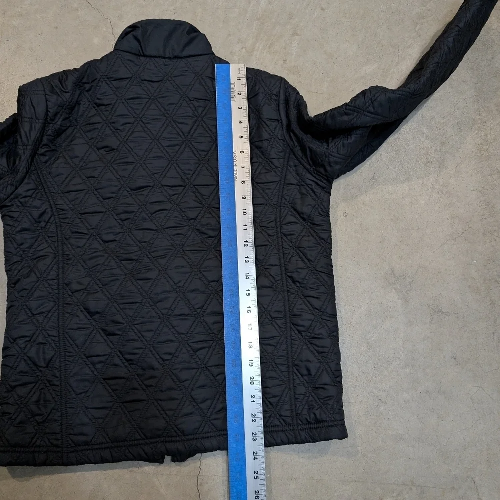 Eddie Bauer Fleece Lined Quilted Jacket Men's S Black Full Zip